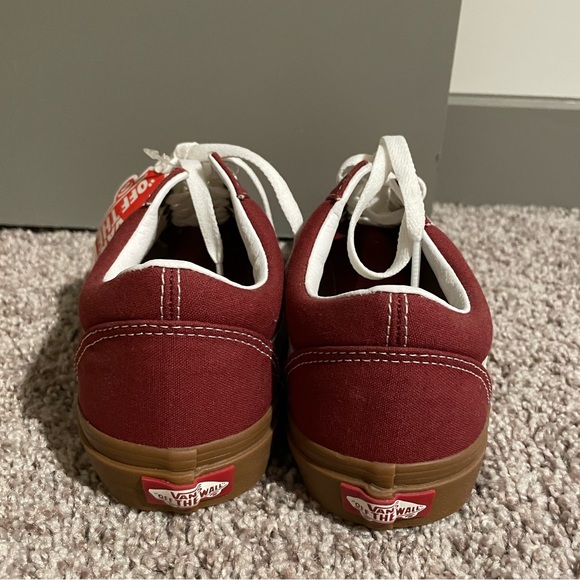 Burgundy Women’s Vans - Picture 3 of 6